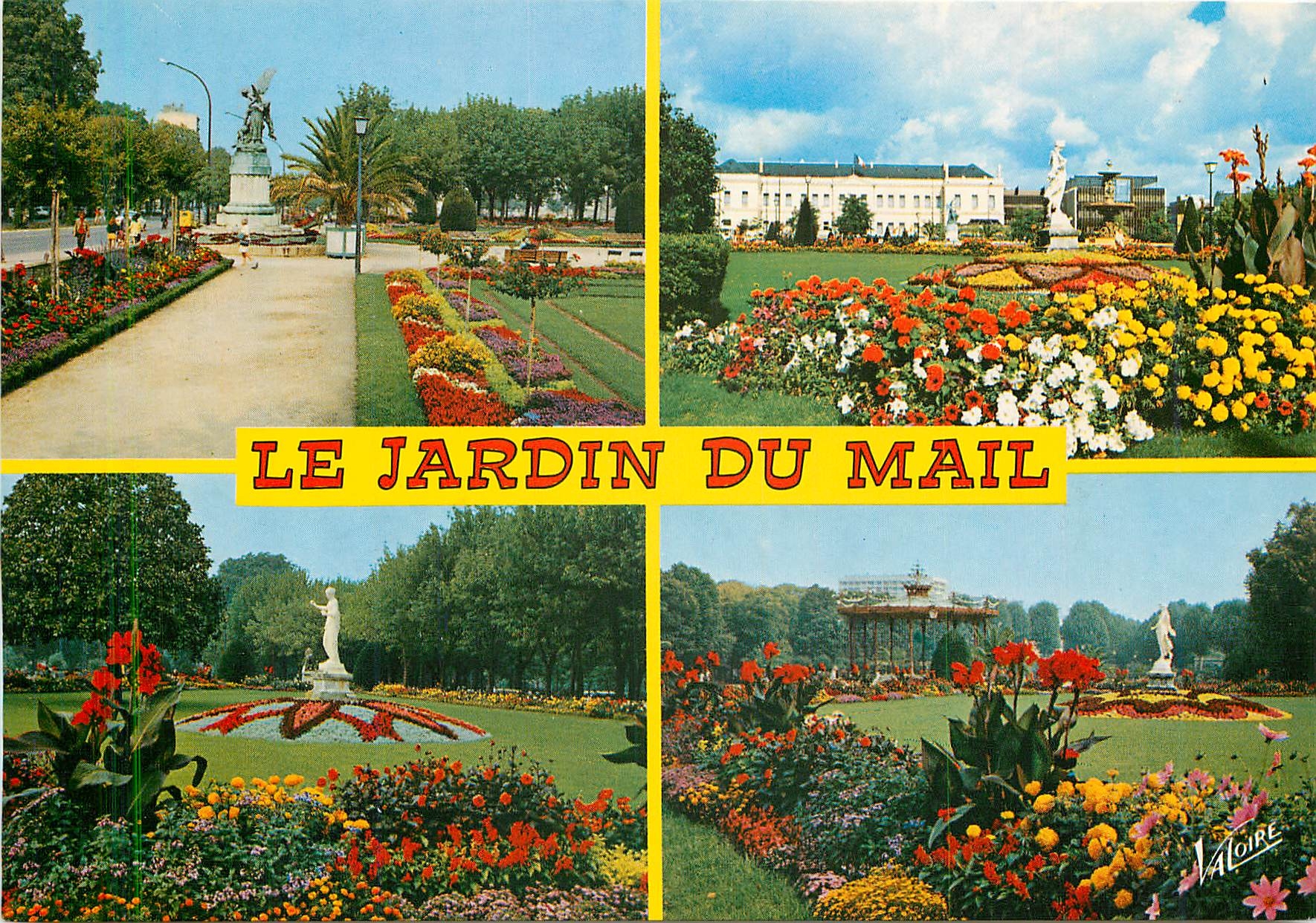 CPM Angers (Maine et Loire) Divers aspects du jardin du mail