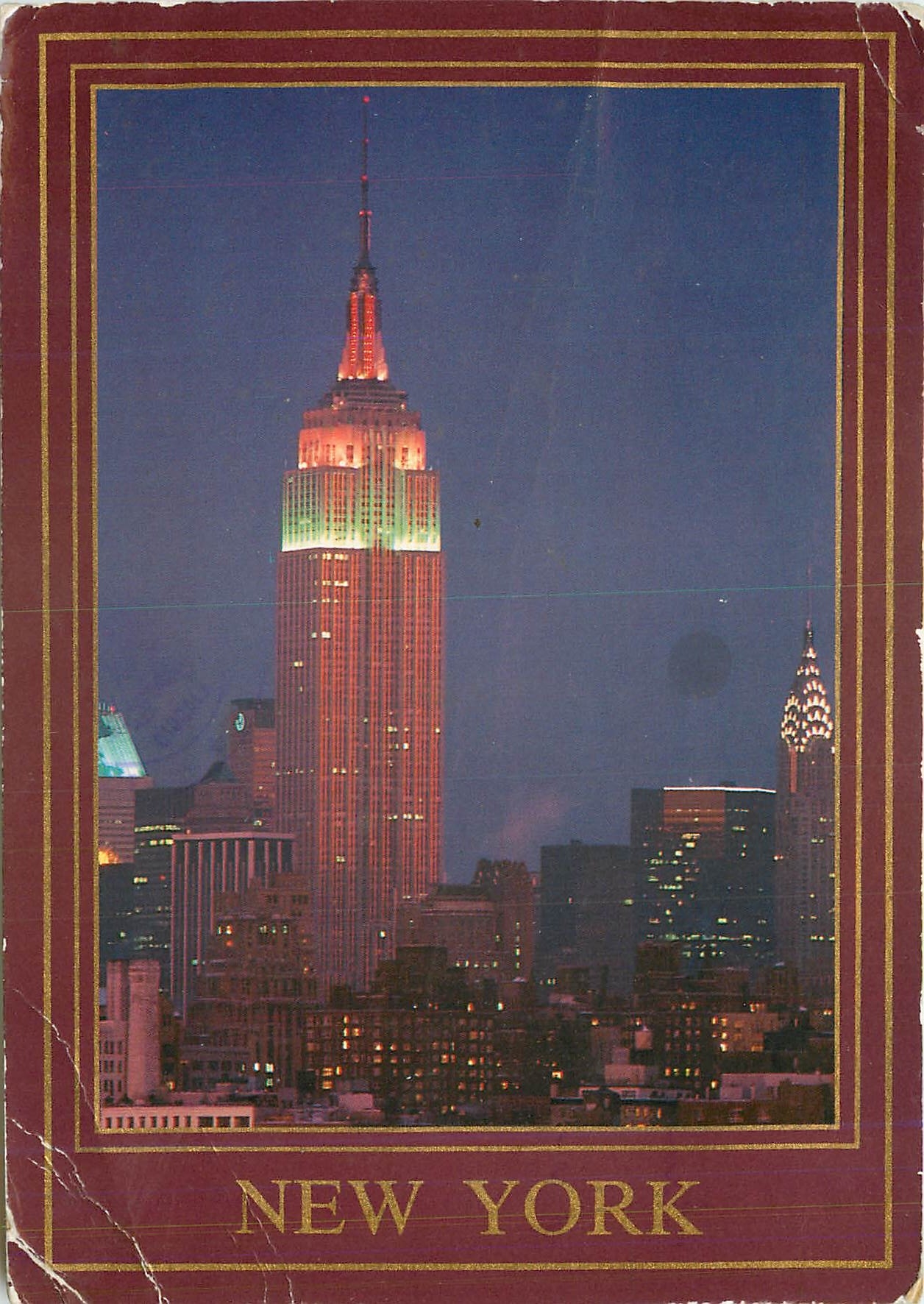 CPM New York CITY magnificent view of the Empire State Bulding at Night