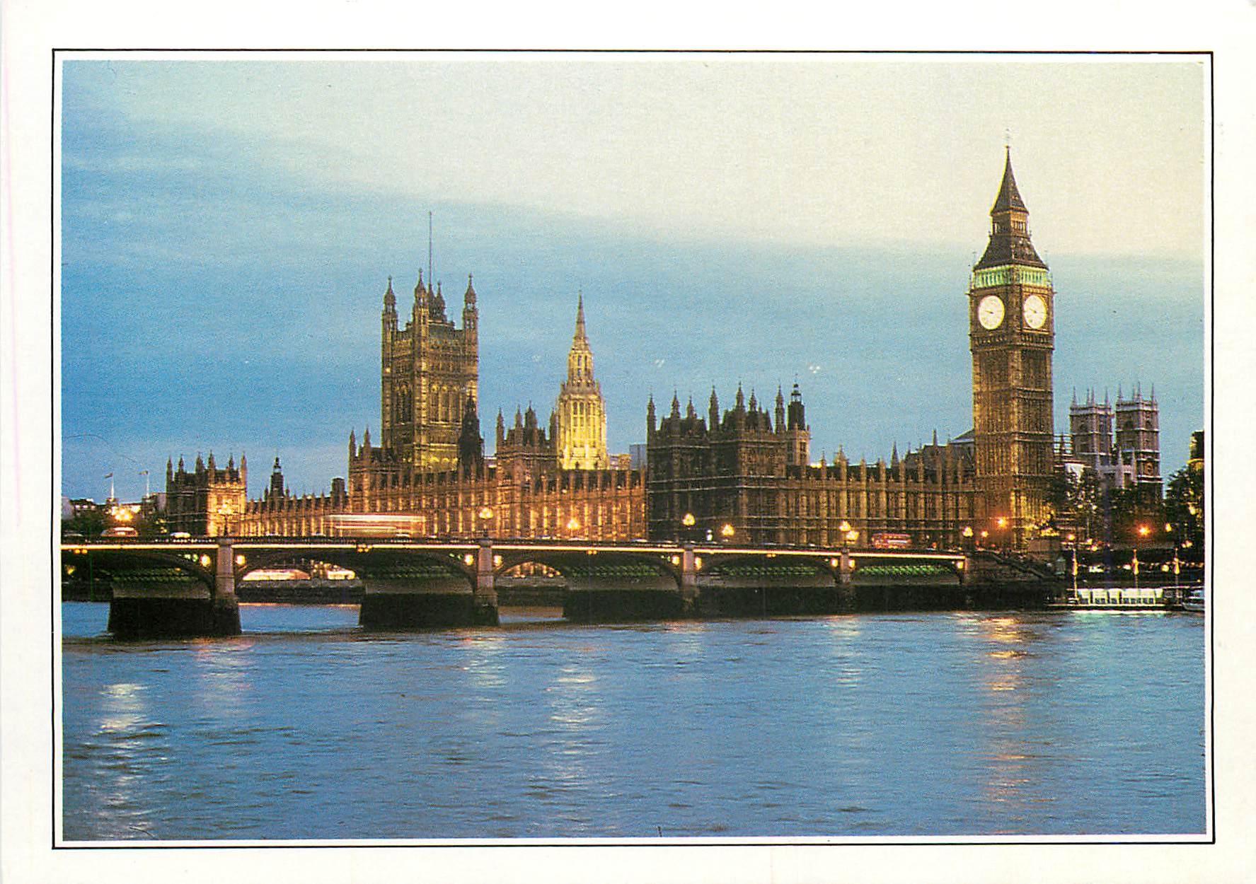 CPM England Londres le pont de Westminster le Parlement et Big Ben