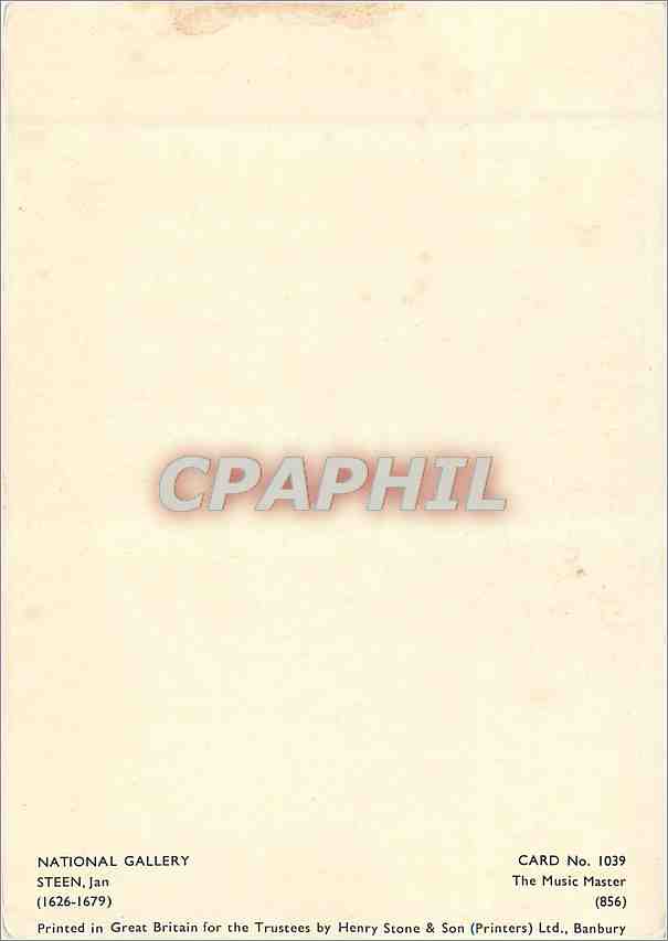 CPM National Gallery Steen (1626 1679) — Back