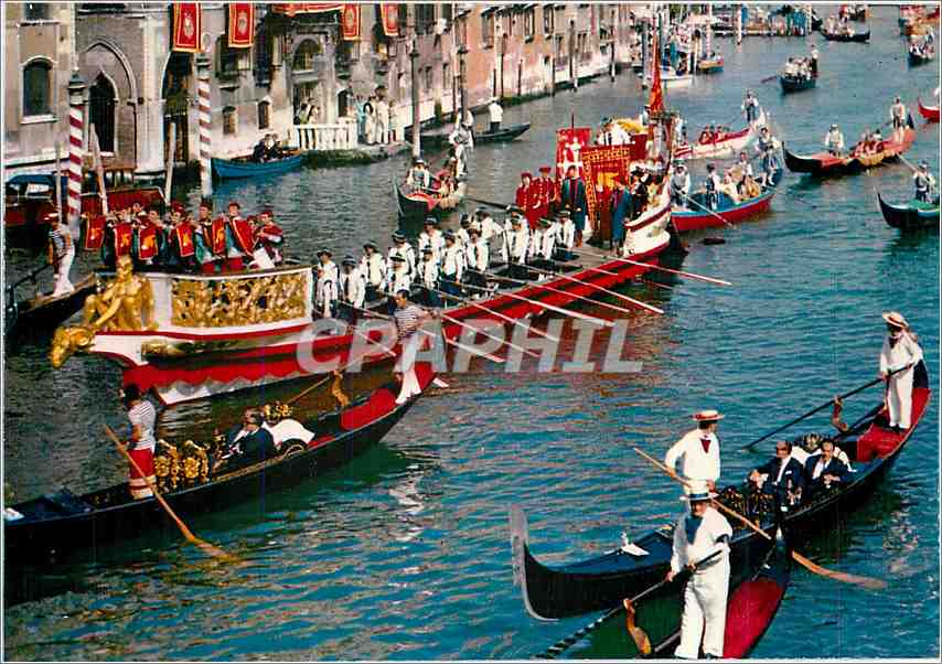 CPM Venezia Canal Grande Detail de la Regate Historique