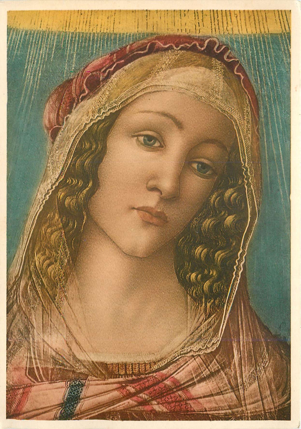 CPM La Vergine Sandro Botticelli Galleria ffizi Firenze