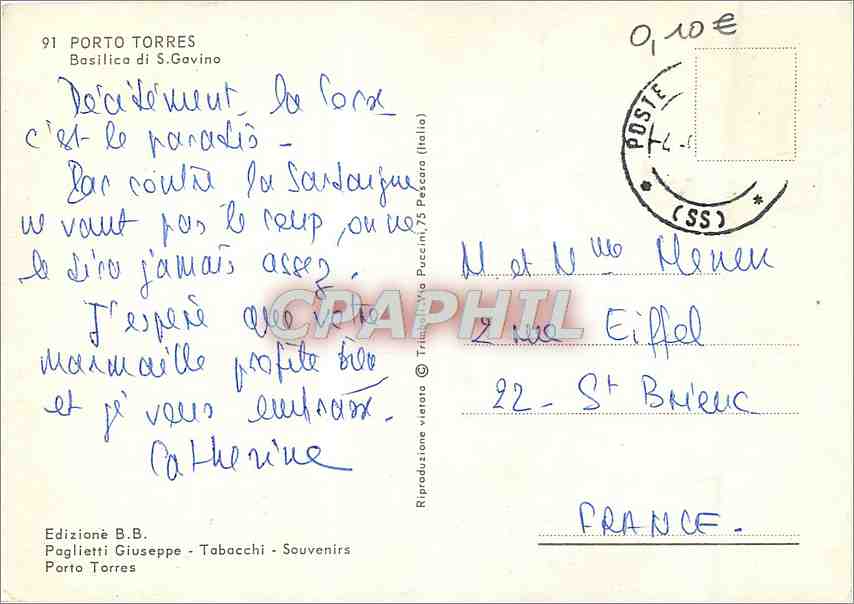 CPM Porto Torres Basilica di S Gavino — Rückseite