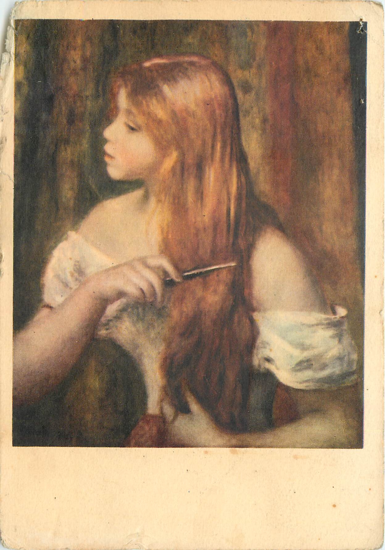 CPM A Renoir Jeune fille se paignant