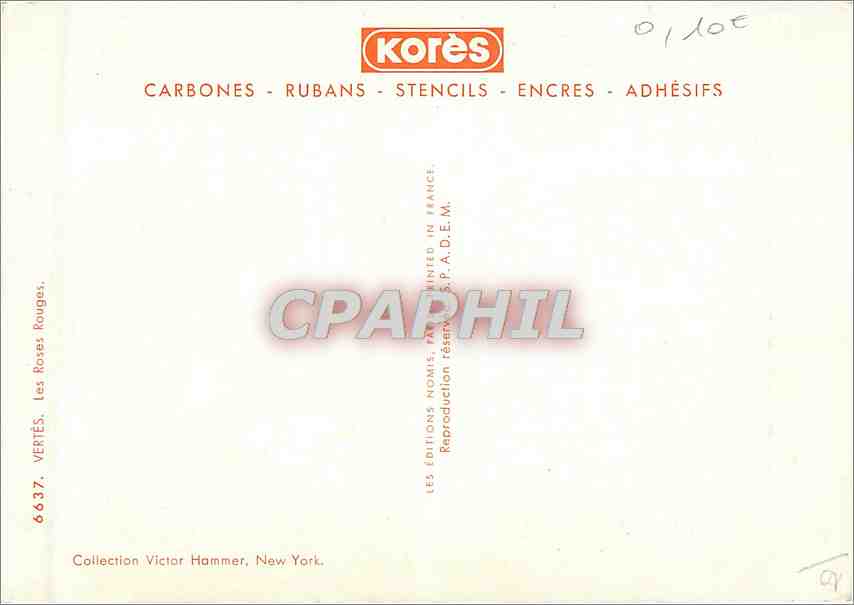 CPM Victor Hammer New York — Verso