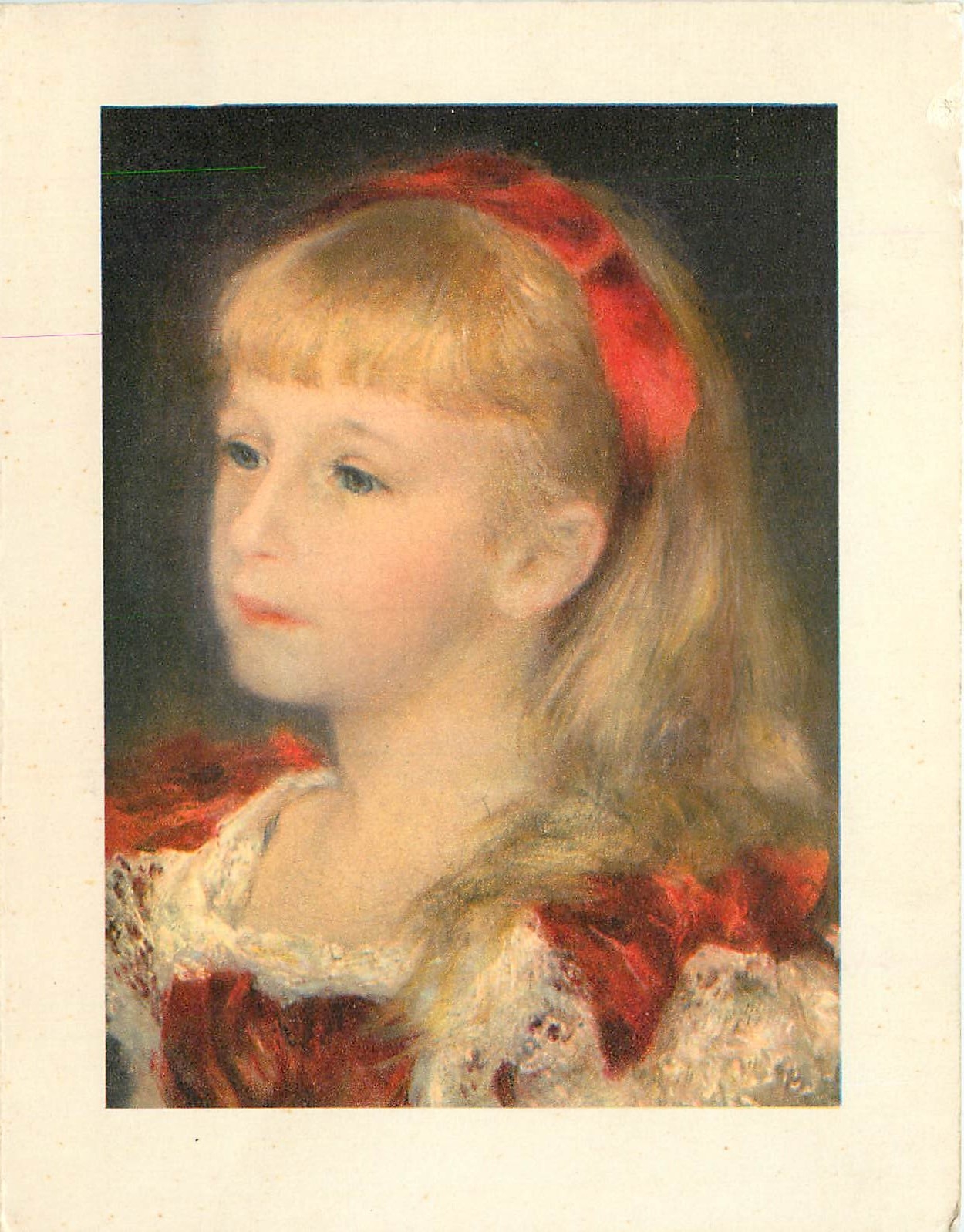 CPM Renoir Petite fille aux ruban rouges
