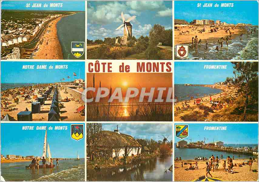 CPM La Vendee Touristique La Cote de Monts St Jean de Monts Notre Dame de Monts Fromentine
