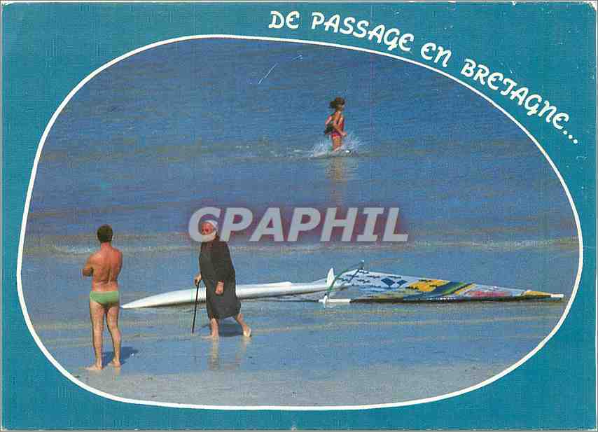 CPM De Passage en Bretagne En passe de vent