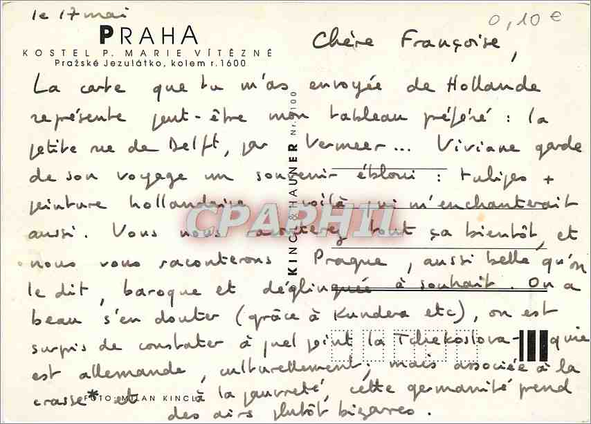 CPM Praha Kostel P Marie Vitezne — Rückseite