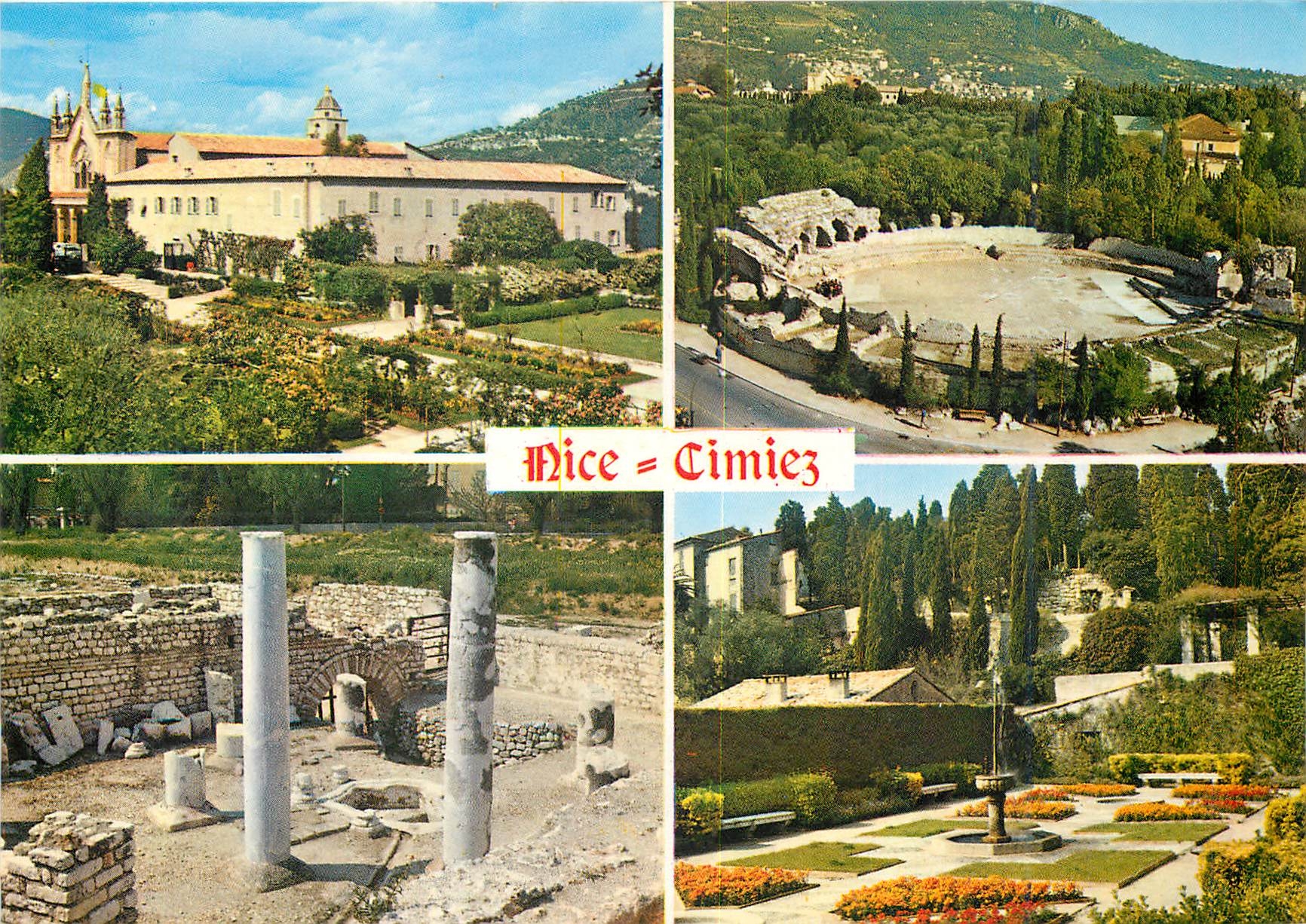 CPM Nice Cote d'Azur French Riviera Le Monastere les arennes Vestiges romains les jardins
