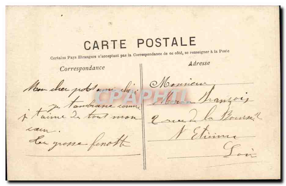 Jolie Femme-Bonne Fete-CPA — Rückseite