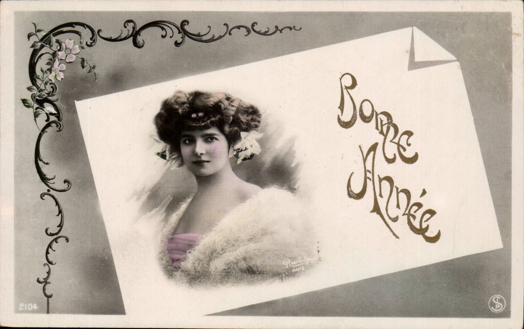 Jolie Femme- Bonne Annee-CPA