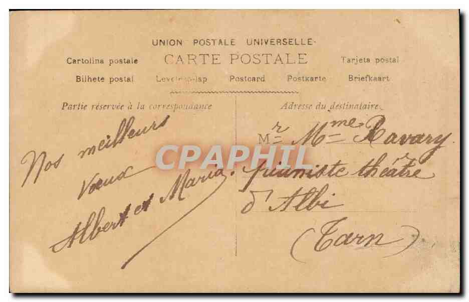 Jolie Femme- Bonne Annee-CPA — Verso