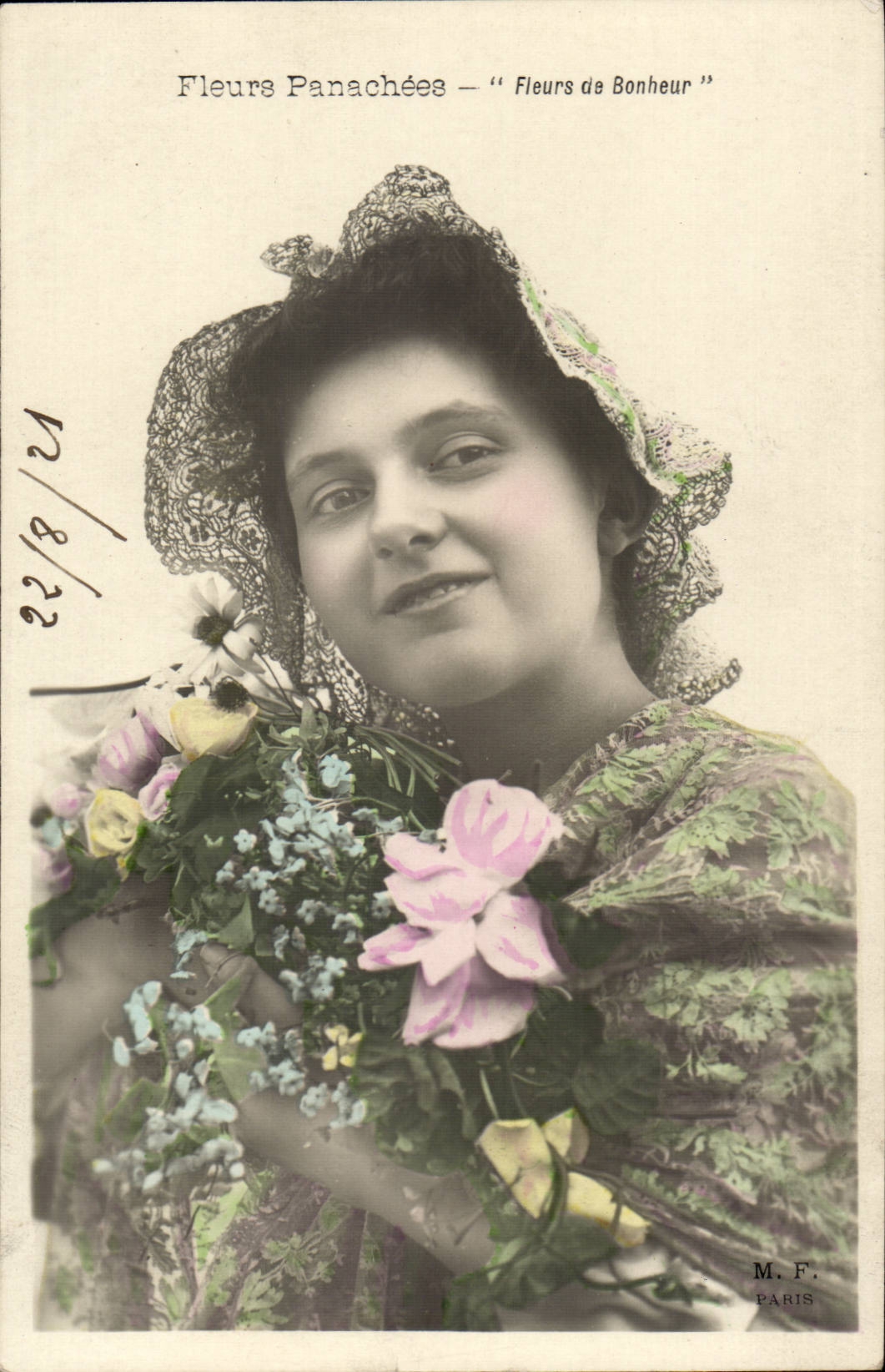 Fleurs Panachées — "Fleurs de Bonheur" — M.F. PARIS