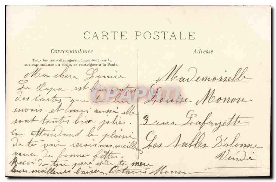 Fleurs Panachées — "Fleurs de Bonheur" — M.F. PARIS — Achterkant