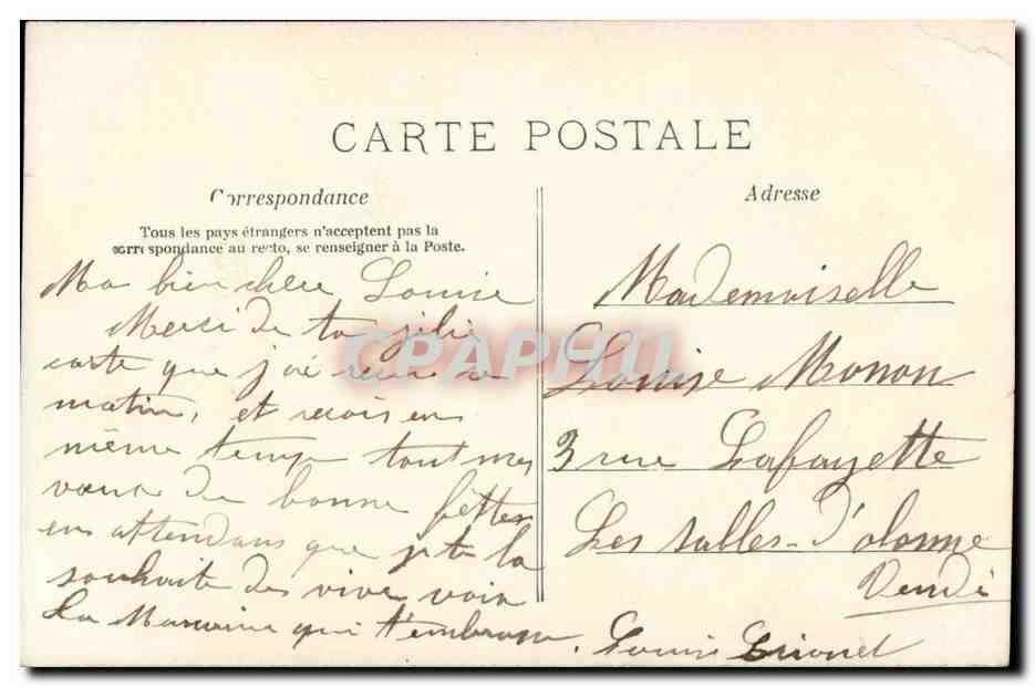 Marguerites — 'Secret du Cœur' — M.F. Paris — Verso