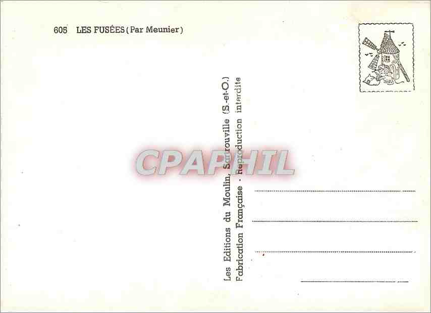 CPM Les Fusees (Par Meunier) Enfant — Verso