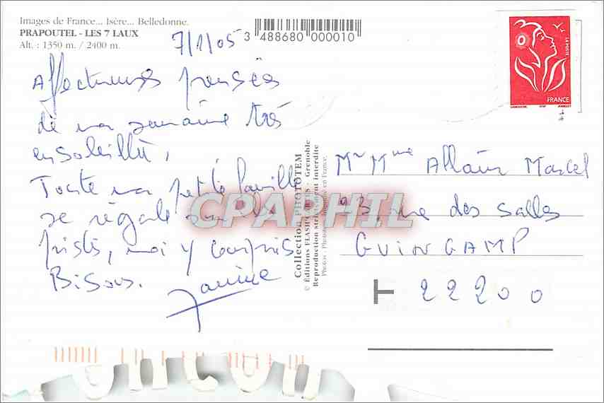 Les 7 Laux — Prapoutel — Éditeur: Images de France — Rückseite