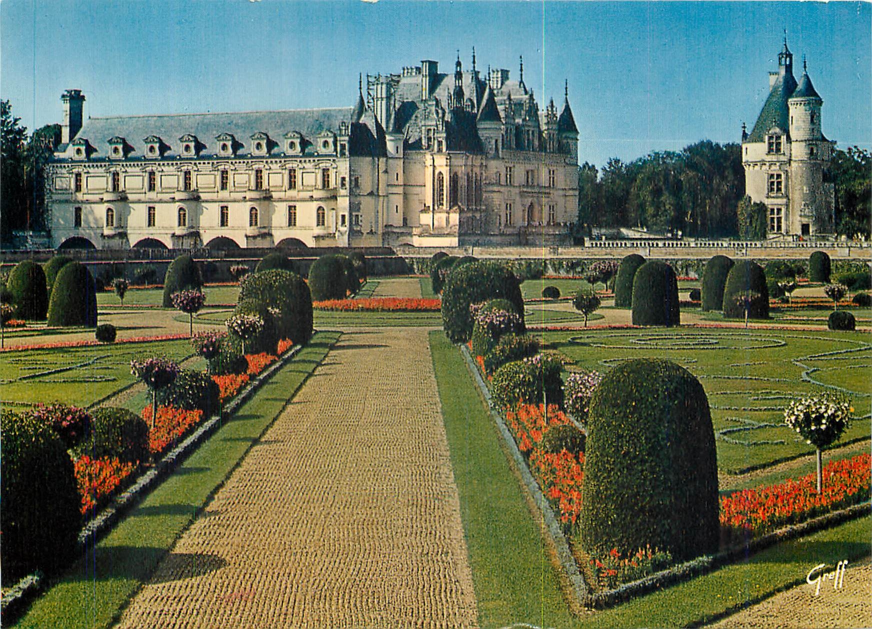 CPM Les chateaux de la Loire Chenonceau (Indre et L) le chateau et la tour des marques