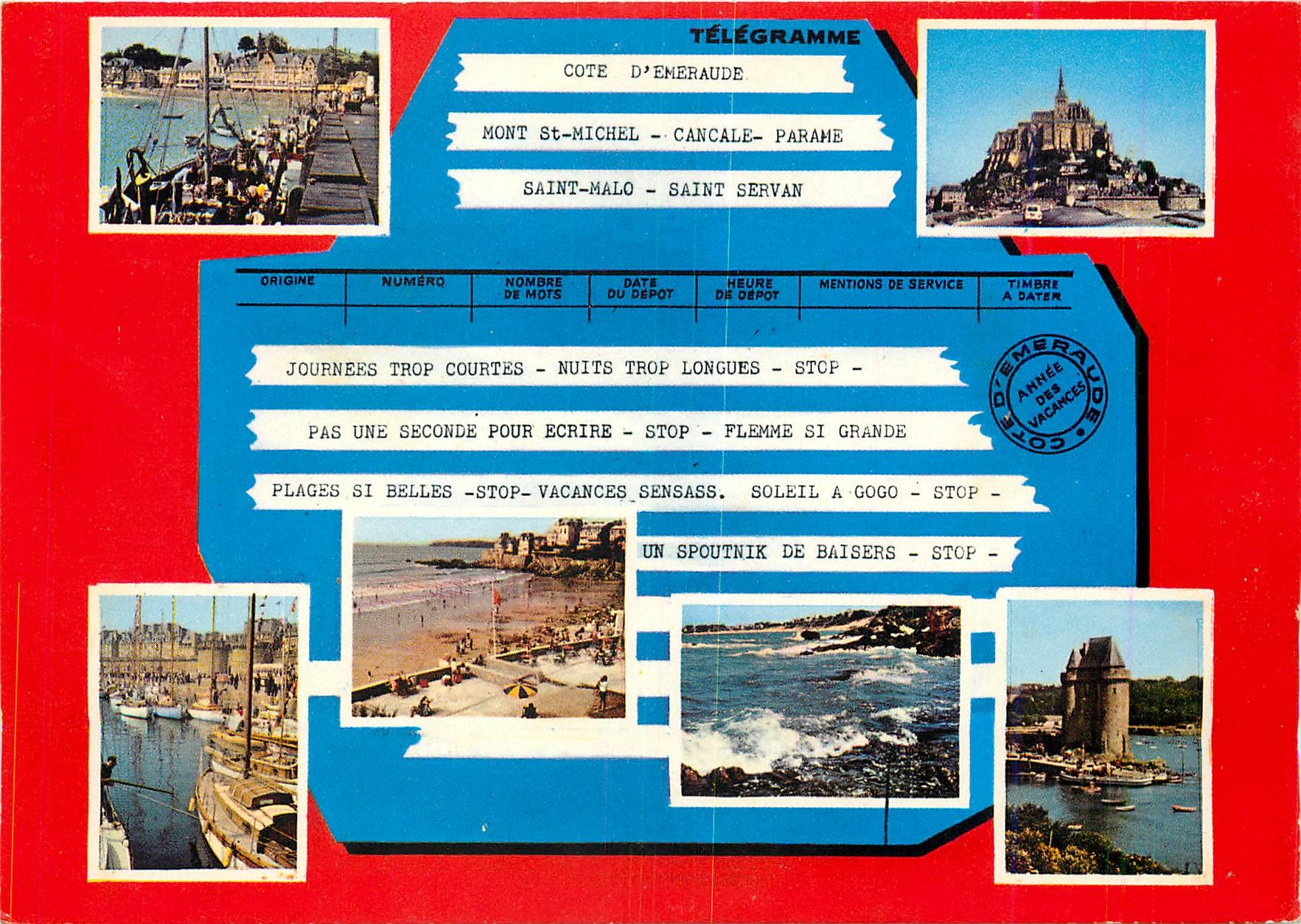 CPM Cote d'Emeraude Mont Saint Michel Cancale Parame Saint Malo Saint Servan