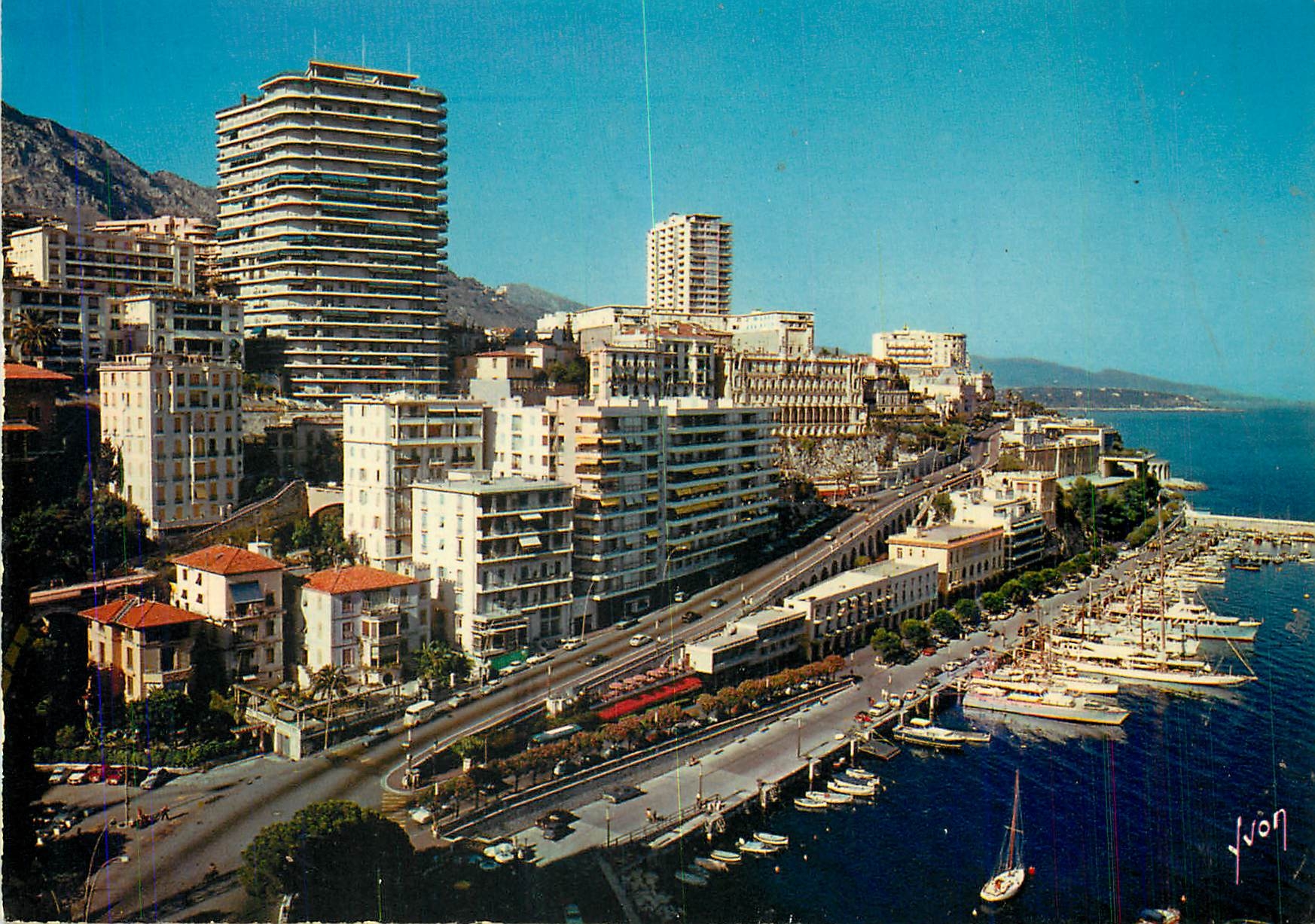 CPM Principaute de Monaco le quai des Etats Unis et Monte Carlo