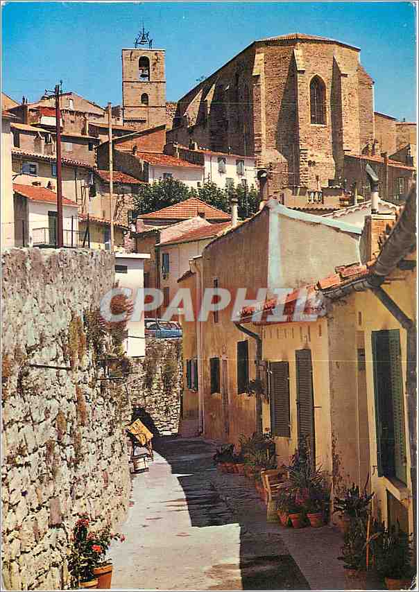 Hyères-les-Palmiers — Église Saint-Paul et vieille ville — Imprimeur Mécanique Cast
