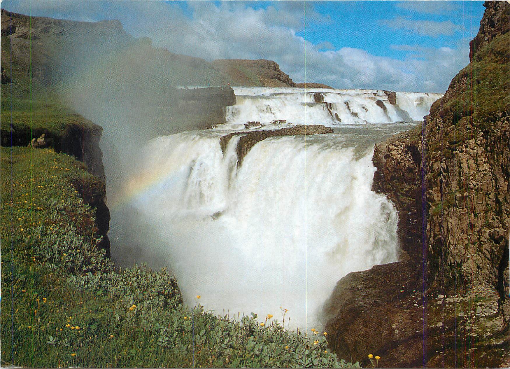 CPM Gullfoss the Golden Waterfall (35 m) in river Hvita SW Iceland