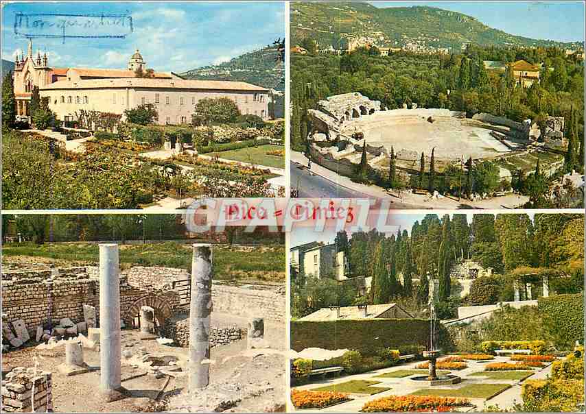 CPM Nice Cote d'Azur French Riviera Le Monastere les arenes vestiges romains les Jardins