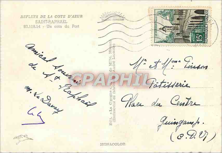 CPM Reflts de la Cote d'Azur Saint Raphael Un coin du Pont — Verso