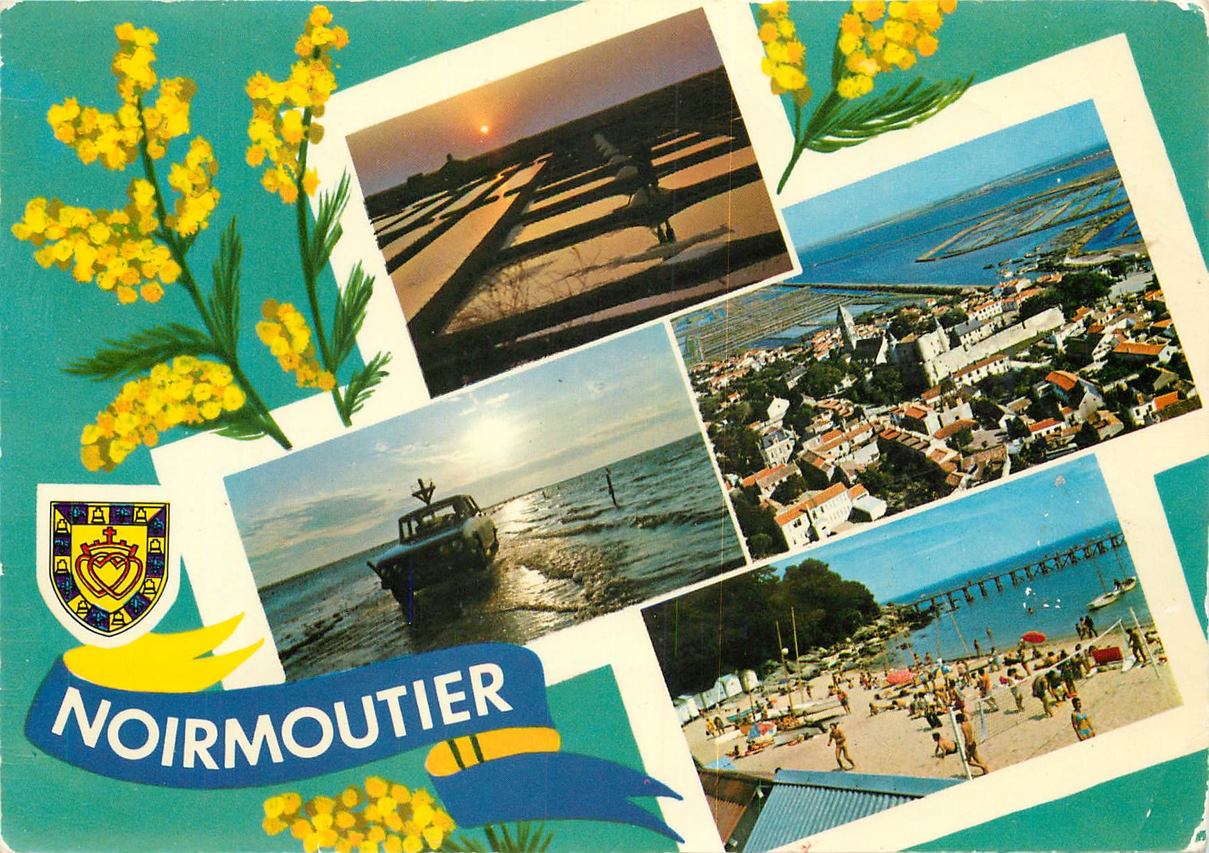 CPM Noirmoutier (Vendee) Coucher de soleil sur les marais salants vue panoramique la plage des dames