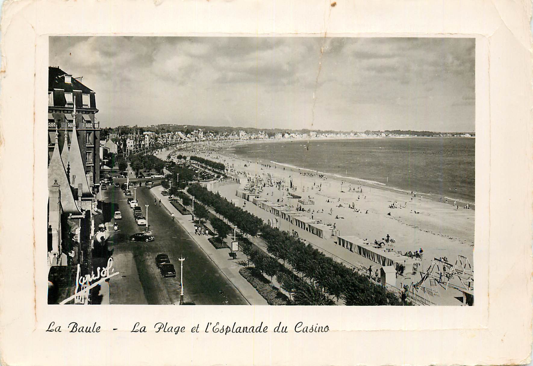 CPM La Baule La Plage et l'esplanade du Casino