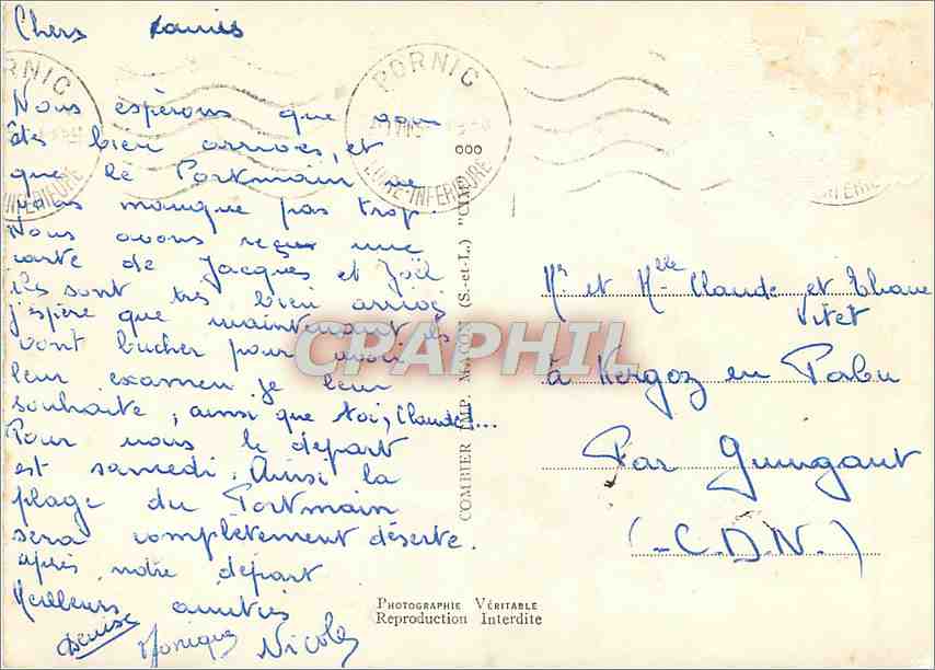 CPM Cote de Jade — Verso