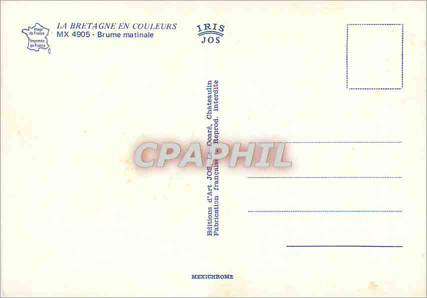CPM La Bretagne en couleurs Brume matinale — Rückseite