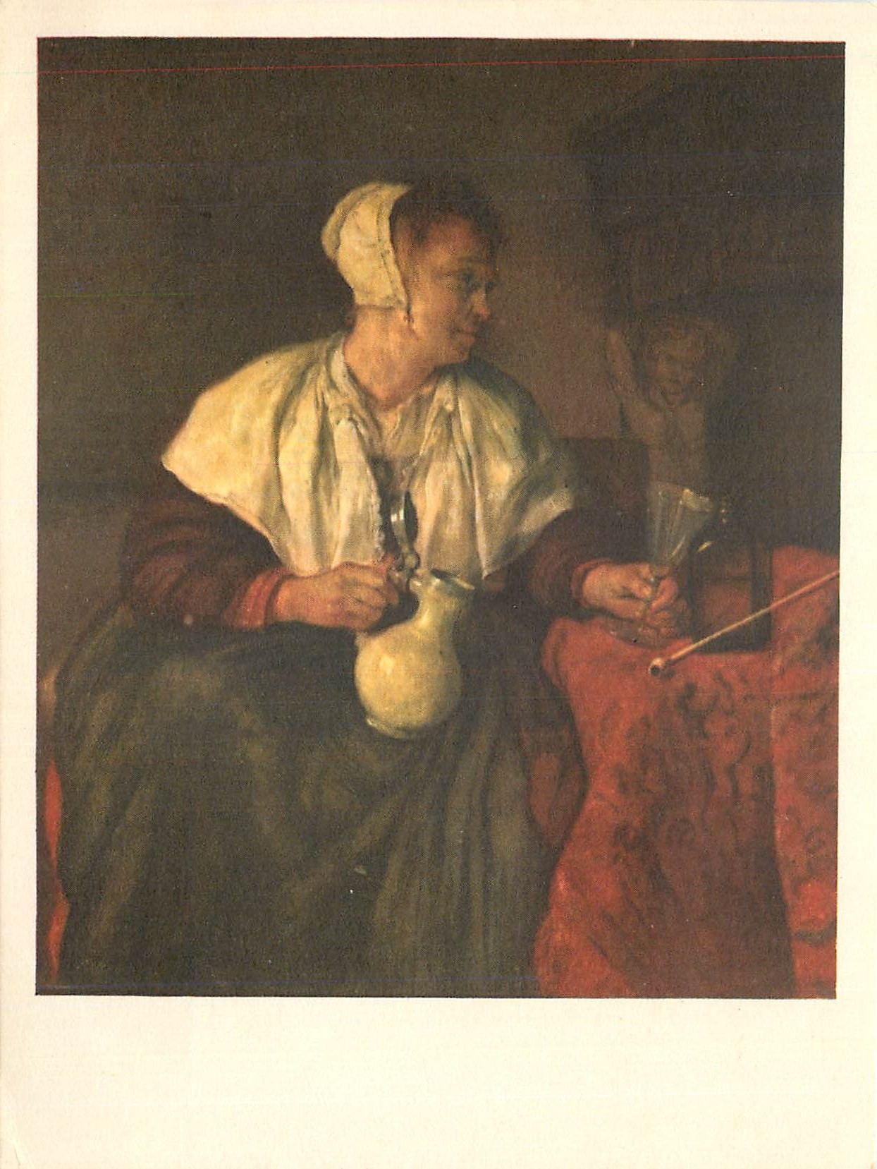 CPM Peinture Hollandaise XVIIe XVIIIe s Gabriel Metsu (1629 ou 1630 1667) Une femme hollandaise (Mus