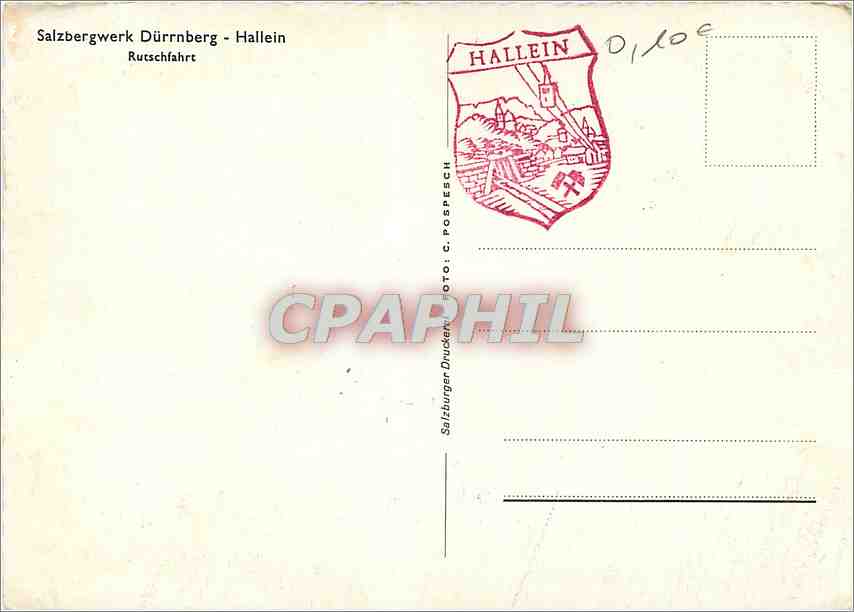 CPM Salzbergwerk Durrnberg Hallein Rutschfahrt — Rückseite