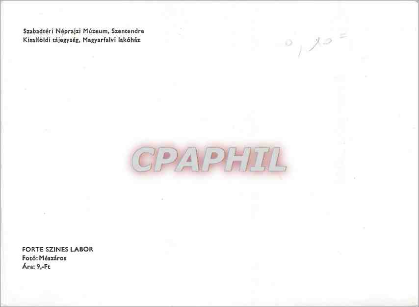 CPM Szabadteri Neprajzi Szzentenfre — Rückseite