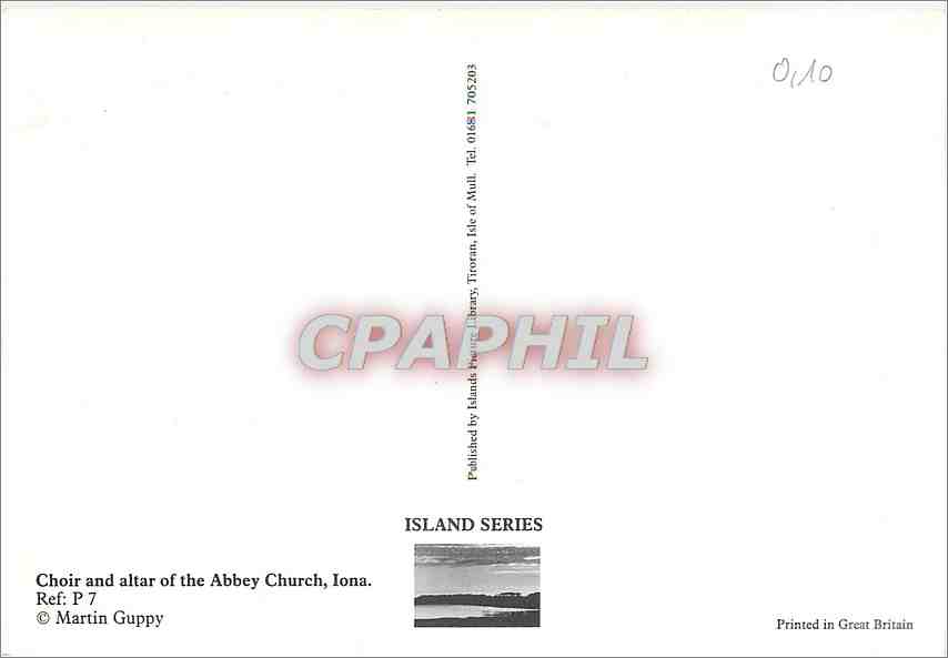 CPM Choir and altar of the Abbey Church Iona — Rückseite