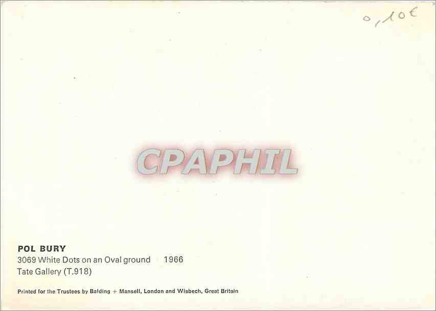 CPM Paul Bury White dots an Oval ground 1966 Tate gallery — Verso