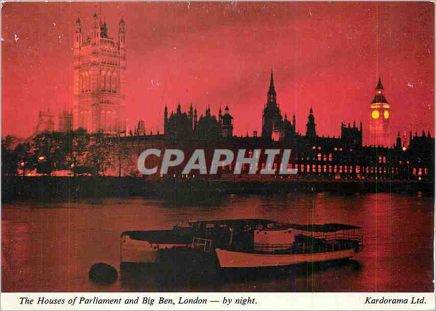 CPM The houses of Parliament and big ben London by night