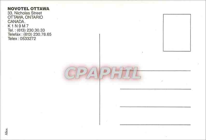CPM New Novotel in Canada Ottawa — Back