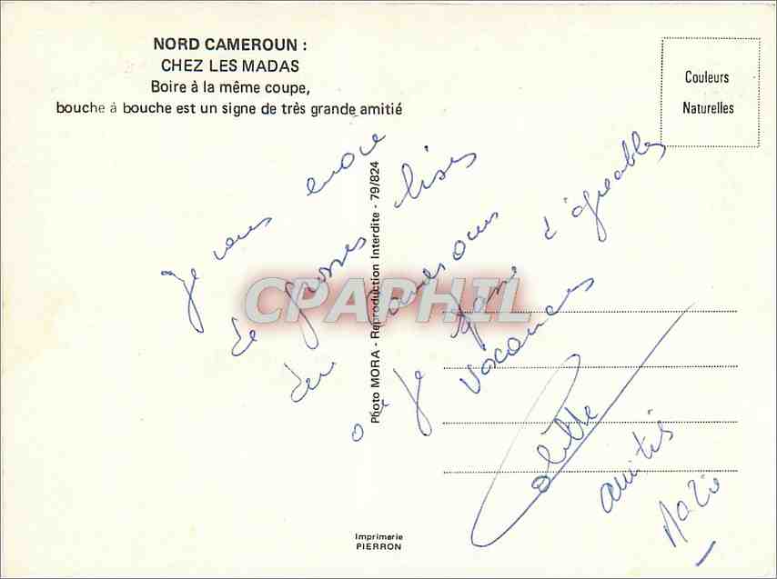 CPM Nord Cameroun Chez les Madas Boire a la meme coupe — Rückseite
