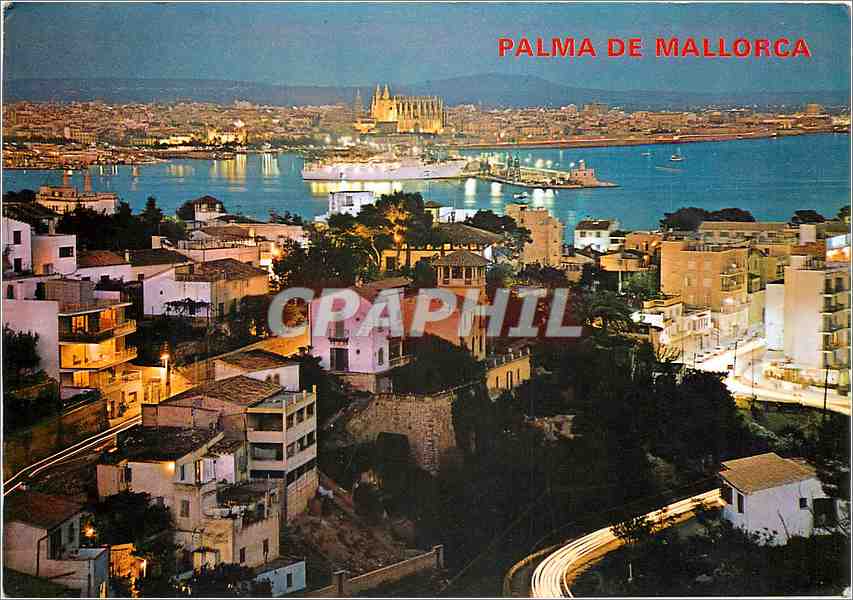 CPM Palma de Mallorca vue generale la nuit