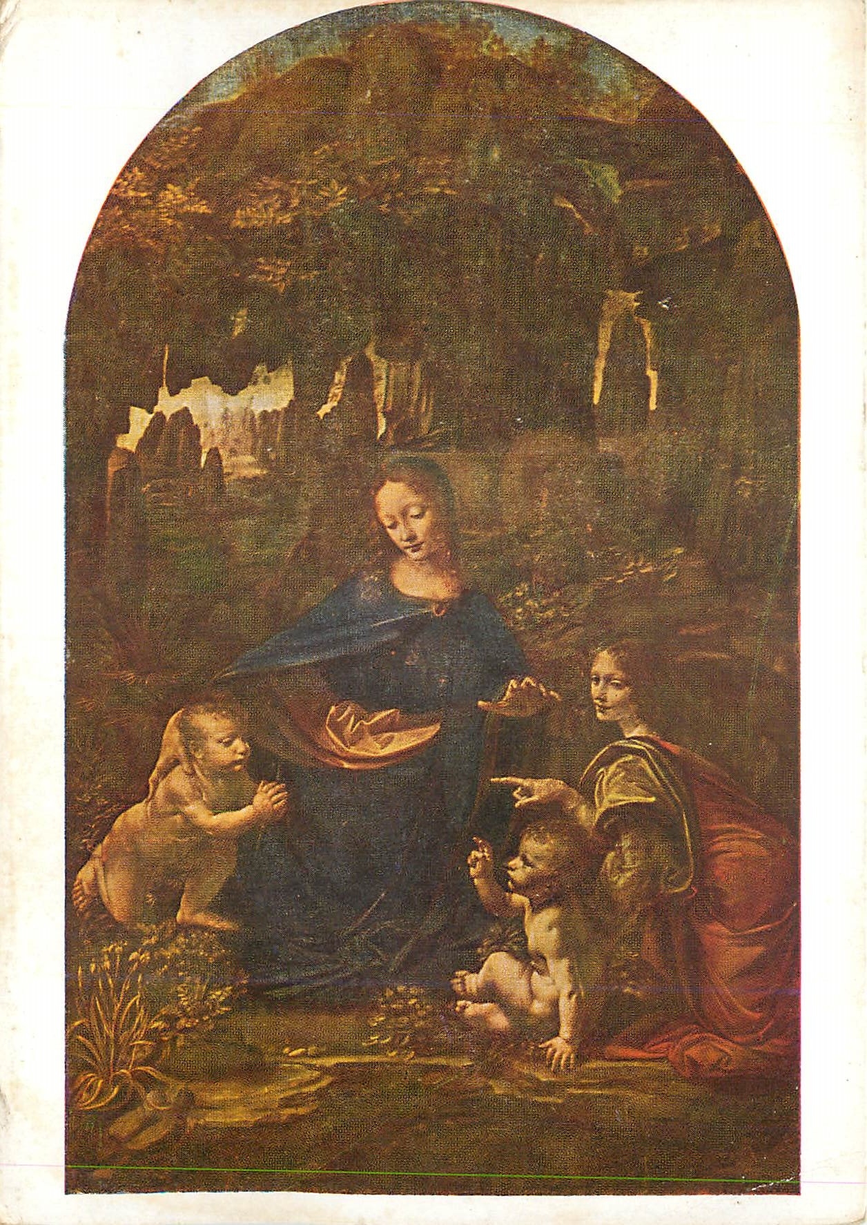 CPM Leonard de Vinci la vierge au rocher (1452 1519)