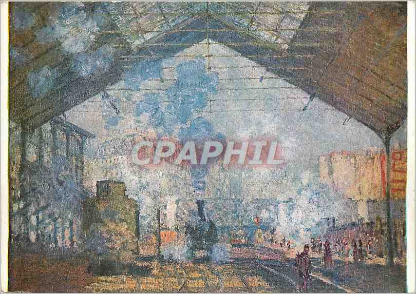 CPM Claude Monet (1840 1926) la gare Saint Lazare