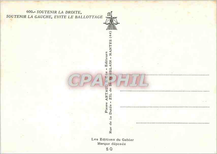 CPM Soutenir la Droite Soutenir la Gauche evite le Ballottage — Rückseite