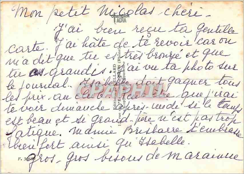 CPM Le Code de la Route en images Police Gendarme — Rückseite