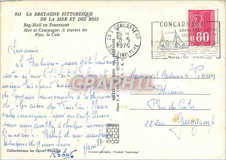 CPM La Bretagne pittoresque de la mer et des  — Rückseite