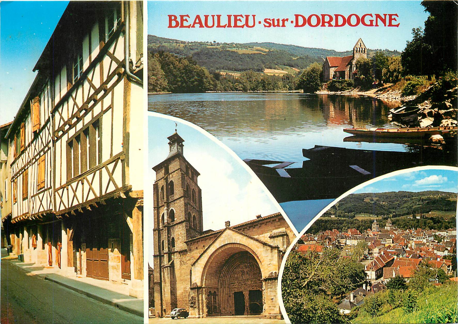 CPM Beaulieu sur Dordogne (Correze) vieilles maisons les rives de la Dordogne