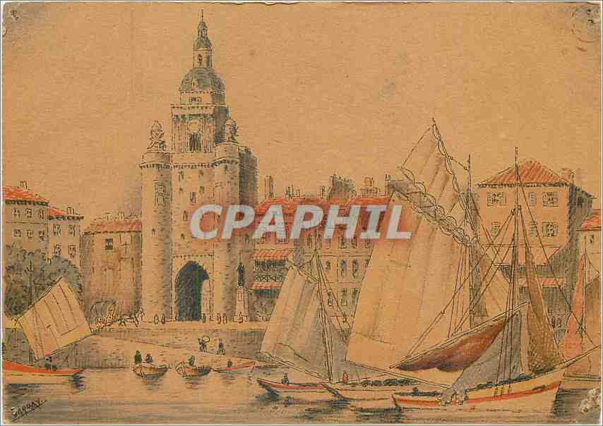 CPM La Rochelle La Tour de la Grosse Horloge et le Port