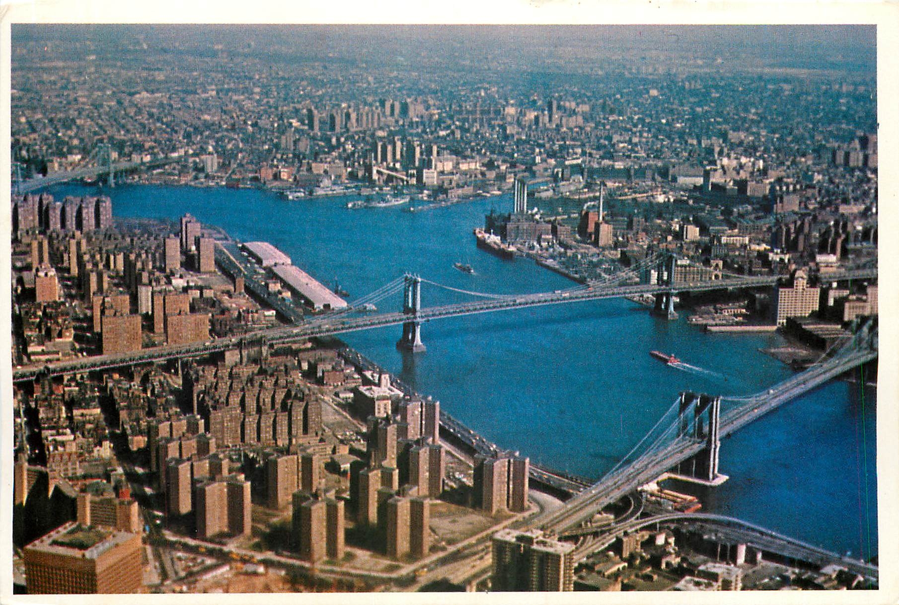 CPM New Yok City Lower Manhattan as seen from the Twin Towers of the World trade Center